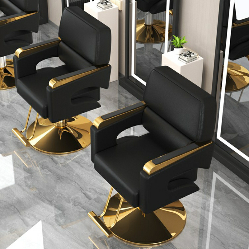 Stain Resistant Leather Cushion Styling Chair with Footrest Adjustable Salon Chair