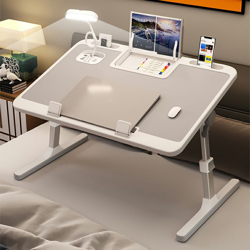 Liftable and Tiltable Bed Folding Rounded Corners Laptop Cart & Stand