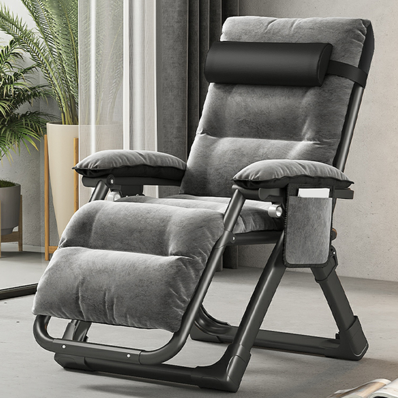 The Elderly Folding and Scalable Recliner with Headrest , Infinite Positions and Manual - Push Back for Living Room