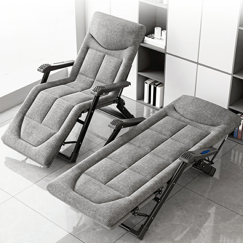 Seniors Scalable and Folding Arm Recliner with Cotton Upholstered and Infinite Positions for Living Room