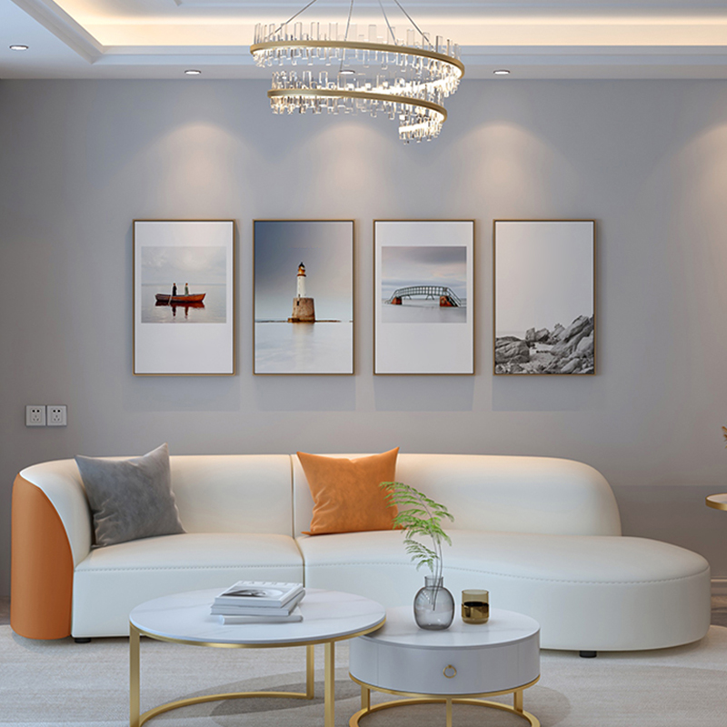 Modern Straight/Curved Sofa Couch /Corner Sectional with Pine Wood Frame for Living Room