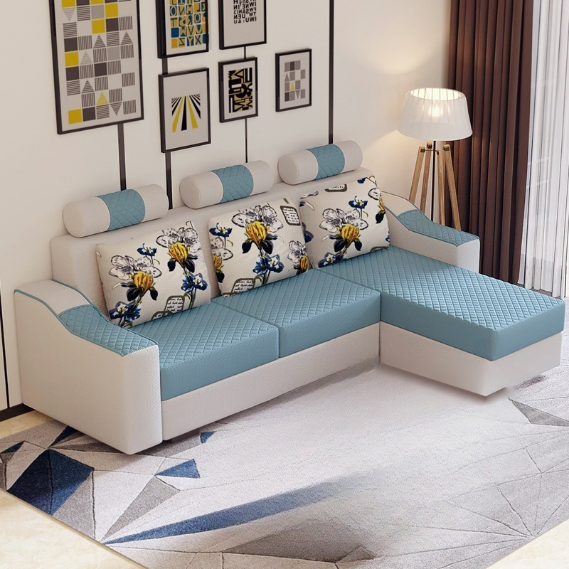 L-Shape Reversible Corner Sectional with Sloped Arms