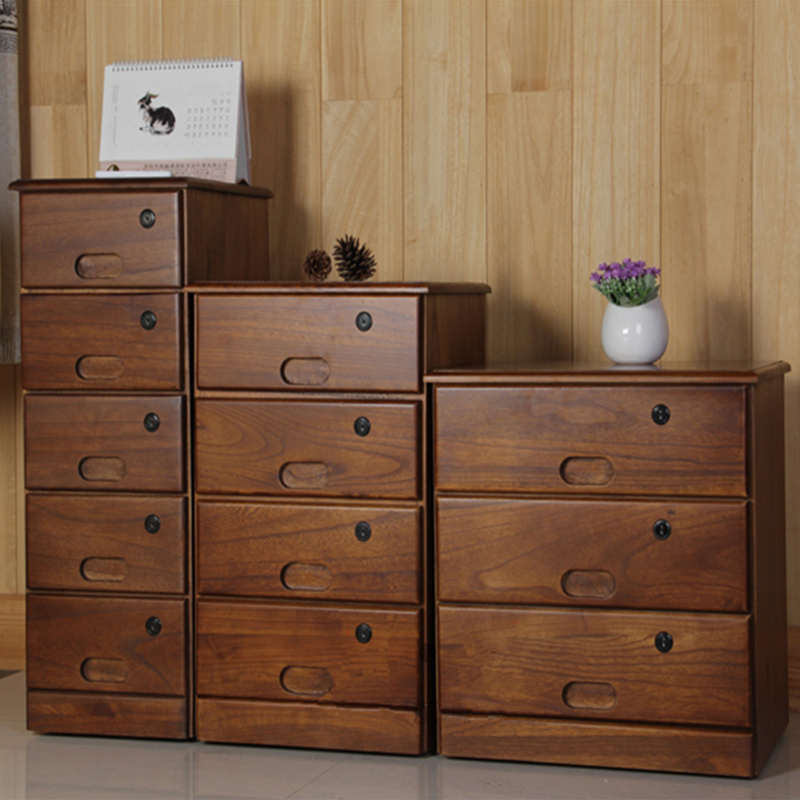Contemporary Natural Wood Free Standing 5 Drawers/3 Drawers/4 Drawers Vertical Filing Cabinet with Key Lock