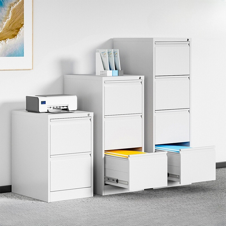 Fire Safe Vertical Filing Cabinet in Steel with Soft Close and Key Lock in a Casual Style