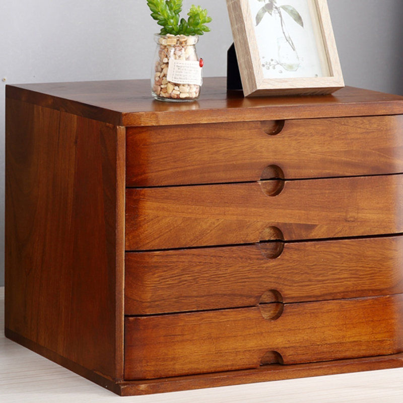 Free Standing Lateral Filing Cabinet/Vertical Filing Cabinet in Natural Wood with 1 Shelf and 4 Drawers/2 Drawers/3 Drawers in a Contemporary Style