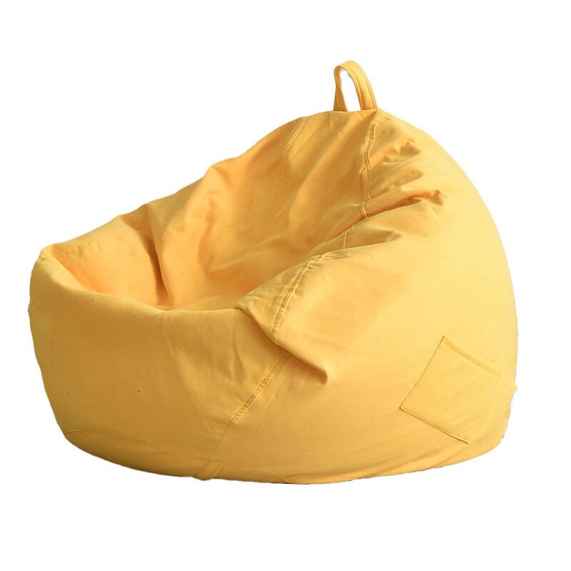 Flannel Portable Pre-Filled Bean Chair with Armless and Repository