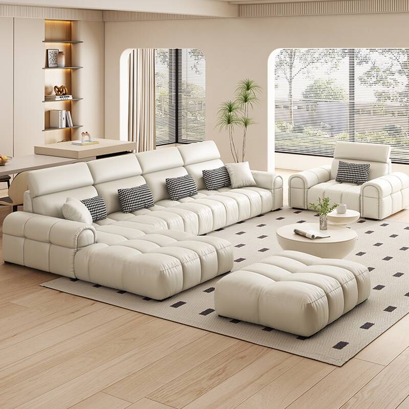 L-Shape/Straight Reversible/Horizontal Concealed Support Sofa Recliner/Sofa with Round Arm & Pine Frame