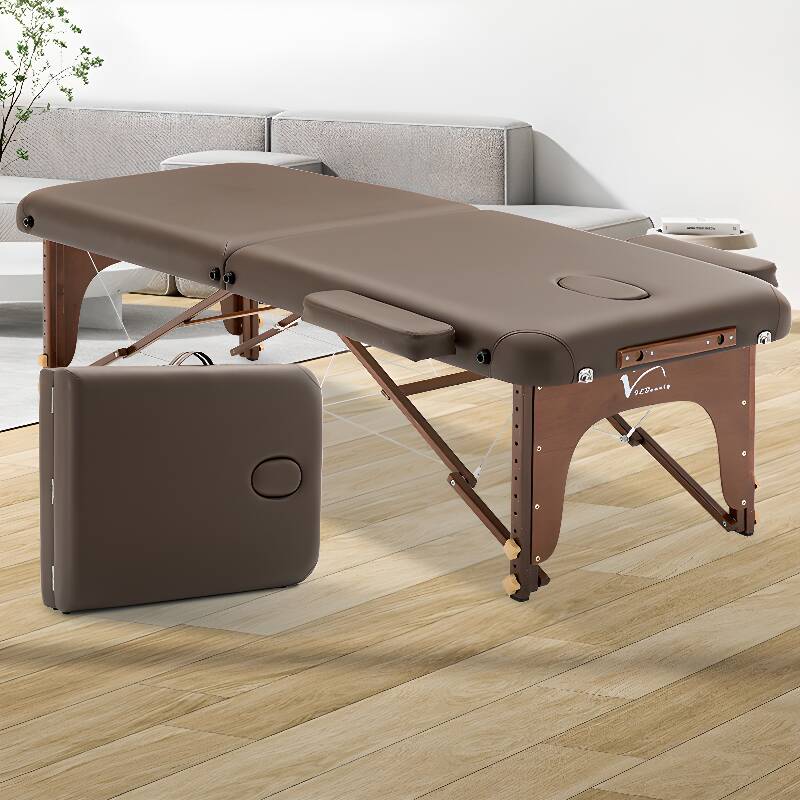 Lightweight Easy To Carry Moves Up and Down Nestable Outdoor-appropriate Facial Bed with Lumber H-Shape Base
