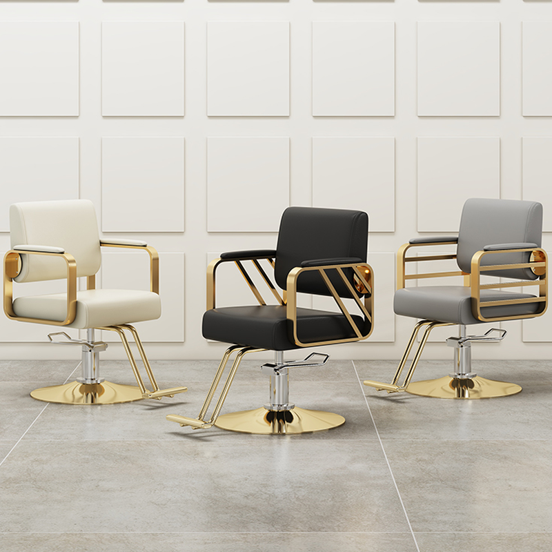 Ergonomic L-Shape Solid Colour Styling Chair with Stainless Steel Frame and Swivel Footrest