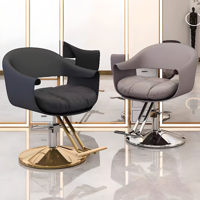 Adjustable Height L-Shape Solid Colour Alloy Styling Chair with Footrest & Swivel Movement