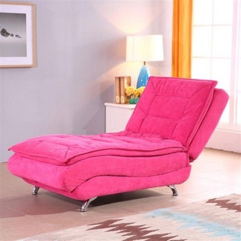 Minimalist Solid Colour Reclining Chaise Bench with Pillow