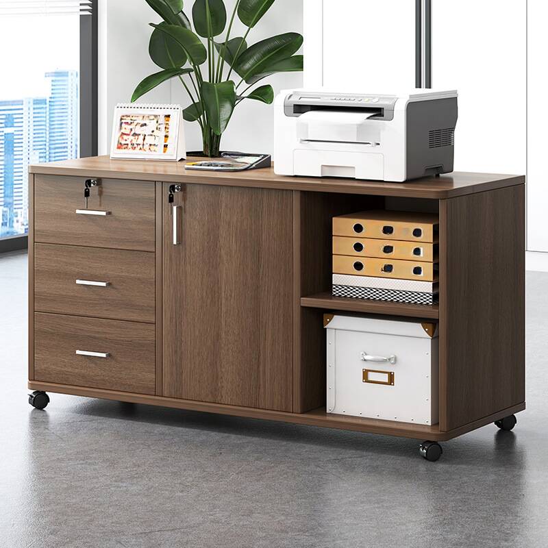 Free Standing Vertical Filing Cabinet with Rotatable Locker Gate and Secretary Safe