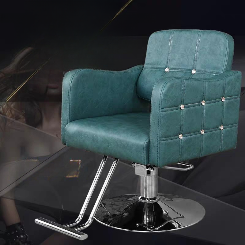 Rectangle Alloy Solid Colour Swivel Styling Chair, Adjustable Height