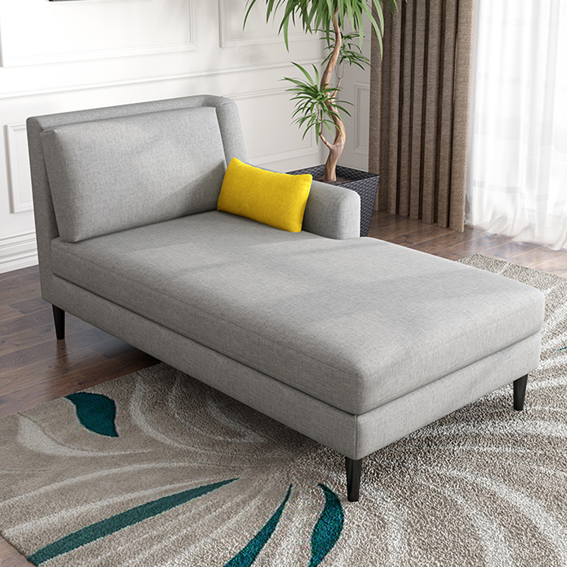 Scandinavian Free Standing Grey/Cerulean/Ivory Padded Corner Unit Living Room Chaise Lounge Chair