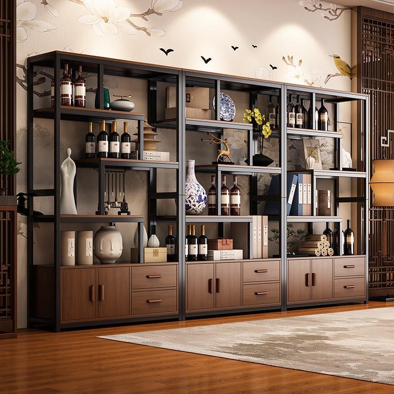 Slab Floor Accent Cabinet with Stockroom, 5/6 Shelves, Accessible Storage, Self-supporting