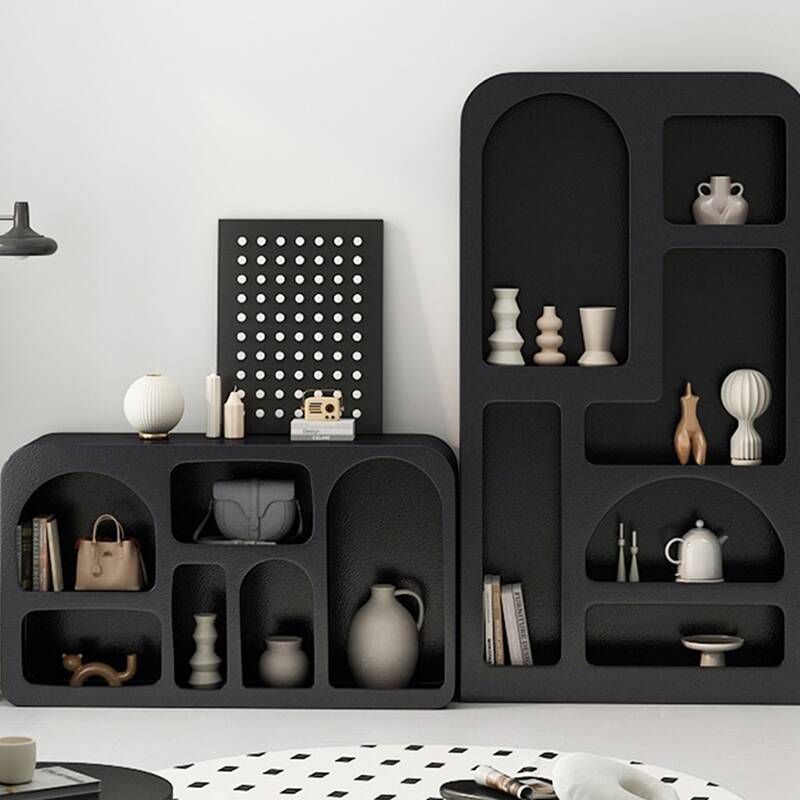 Minimalist Independent Ground Slab Accent Cabinet with Unsheltered Storage