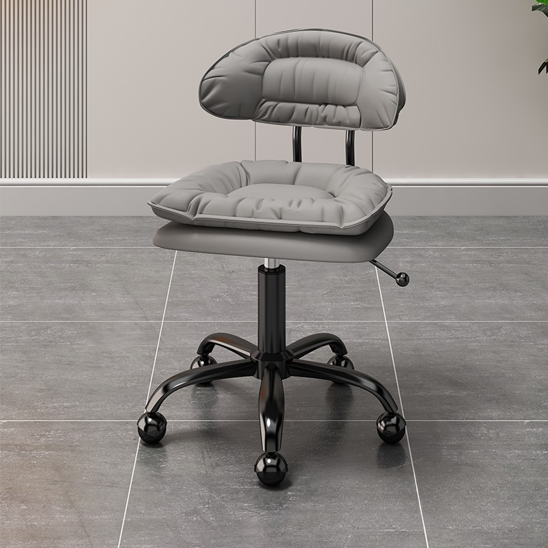 Solid Colour Adjustable Height Rectangle Styling Chair with Metal Frame