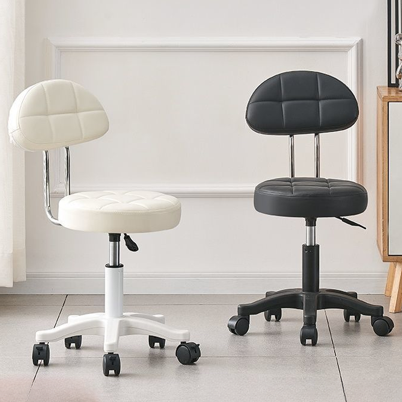 Metal Adjustable & Swivel Solid Colour Circular Styling Chair