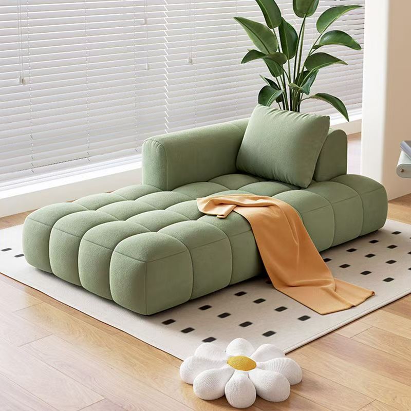 Corner Unattached Upholstered Chaise Lounge with Square Arm in a Trendy Style