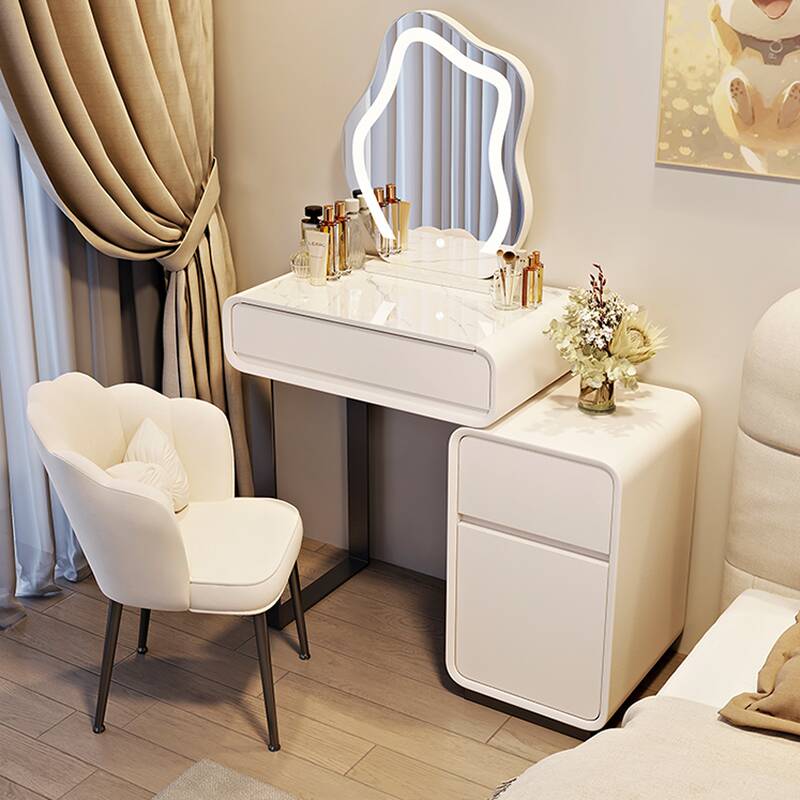 Scalable Vanity Set with Lighting System, Push-Pull, and Adjustable Touch Brightness