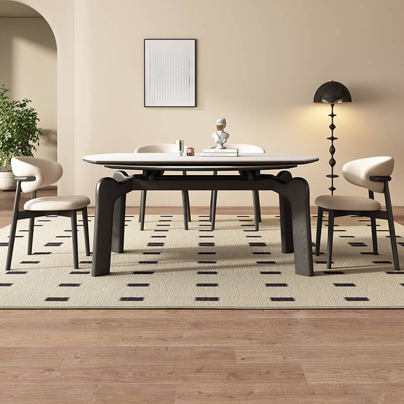 Alterable Sintered Stone Expandable Dining Table Set, Seats 6/Dining Table for 4/Dining Table for 8