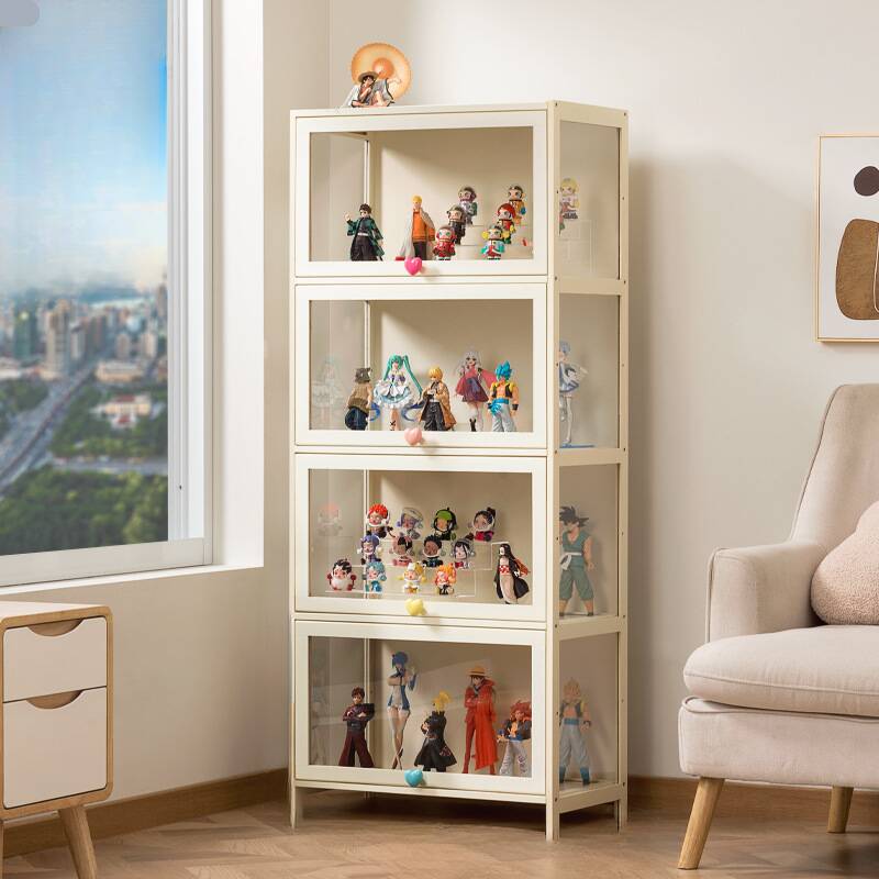 Bambusa Flooring Curio Cabinet with Stockroom, 4 Cabinets/3 Cabinets/2 Cabinets, 4 Shelves/3 Shelves/2 Shelves, 4 Doors/3 Doors/2 Doors