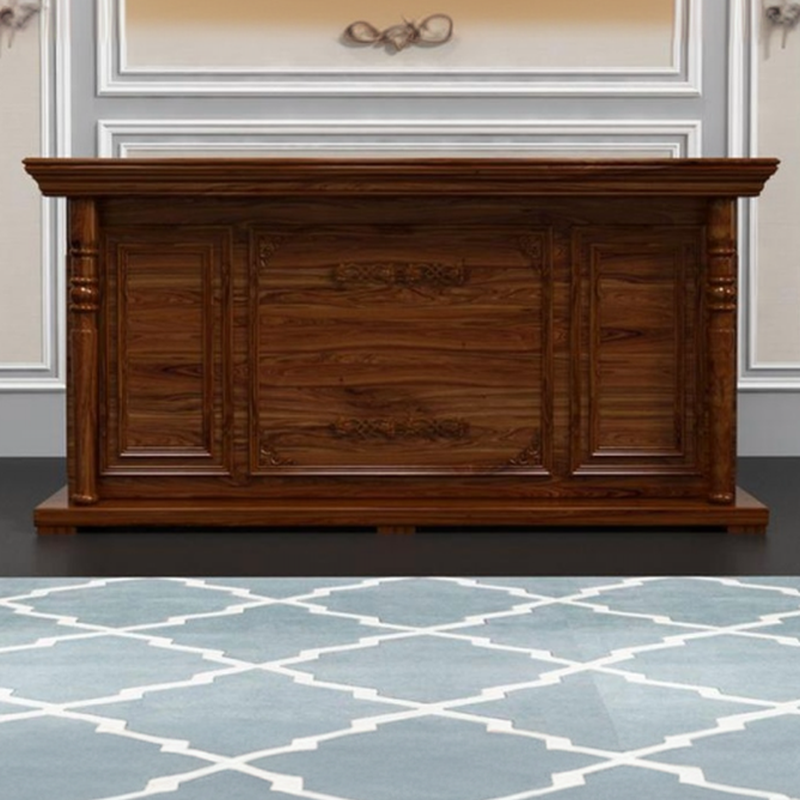 Rectangle Manufactured Wood Top Reception Desk with Hutch & Keyboard Tray, Hutch & Lockable Drawer, Includes Filing Cabinet