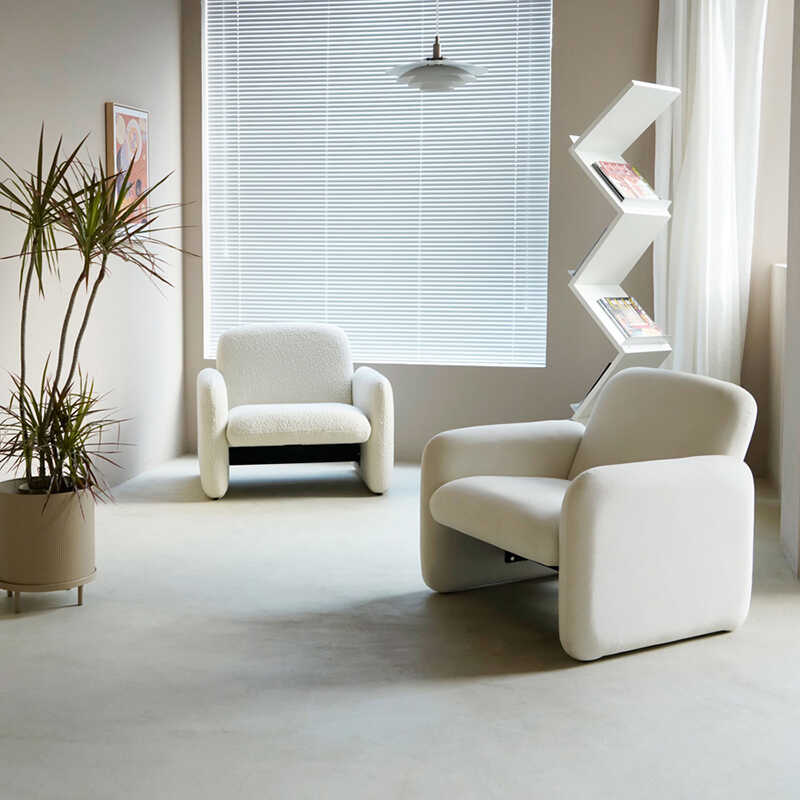 Trendy Solid Colour Lime Green/Blue/Lemon Colour Accent Chair with Fixed Back and Armrest