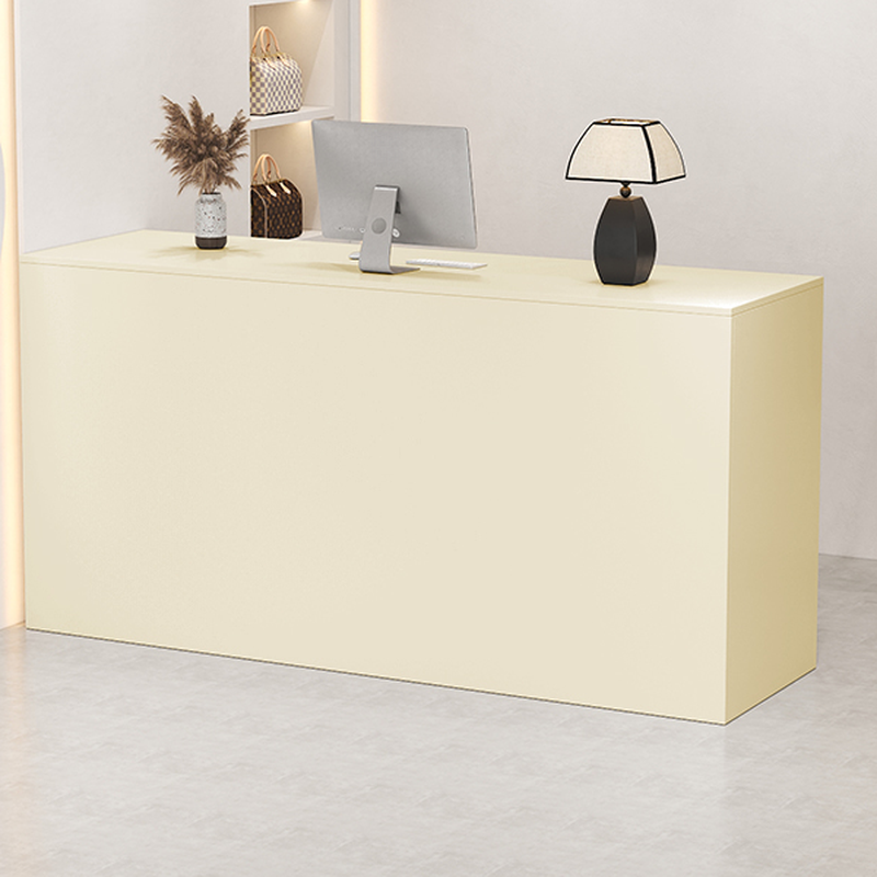 Rectangular Reception Desk with 1 Drawer, Keyboard Tray, Cable Management, and Manufactured Wood Top