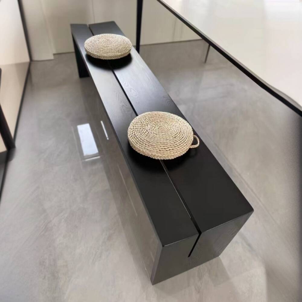 Contemporary Ink Solid Colour Wood Living Room Bench