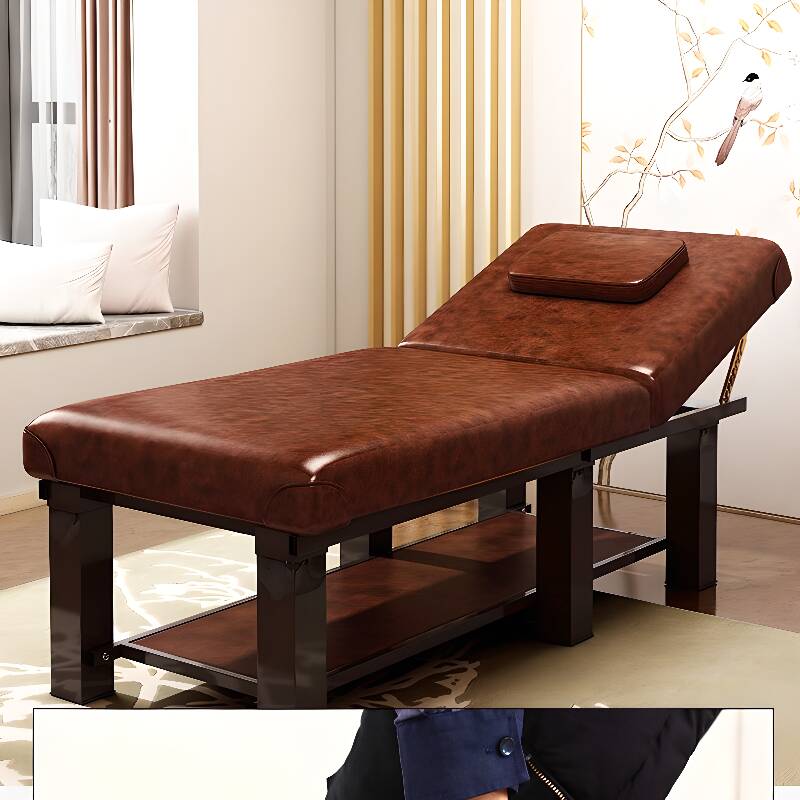 Fixed Height Metal Rectangular Massage Bed with Trestle Base