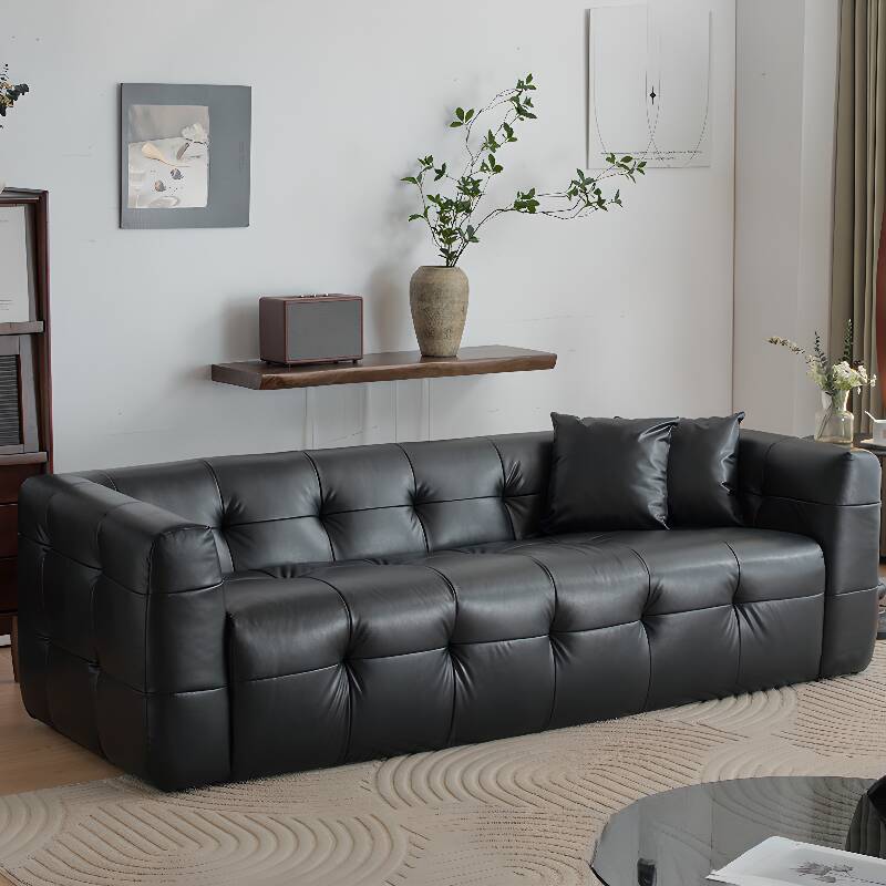 Parlor Standard Sofa in Olive Green/Ivory/Citrus with Concealed Support