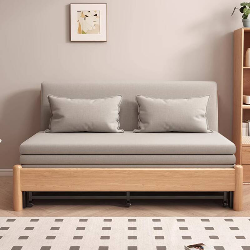 Twin Size Sleeper Sofa for Love Seat with Cushion Back, Repository, Pillow and Detachable Mattress