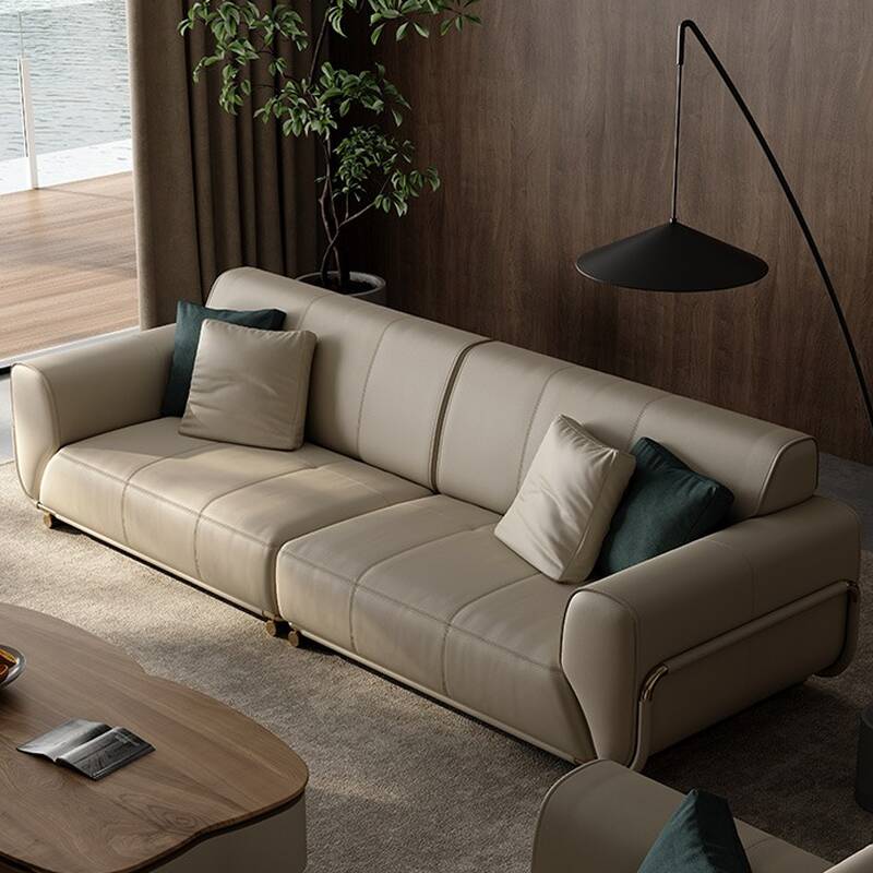 Nordic Grey Standard Sofa, Solid Colour, Comfortably Seats up to 5