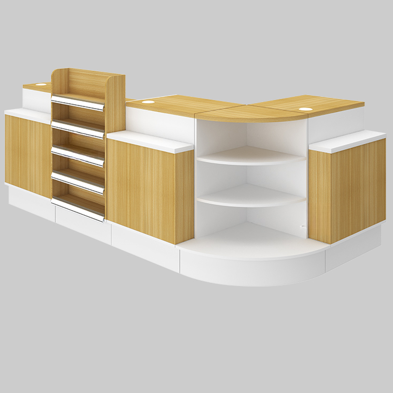 Flame-resistant Rectangular/Nook Manufactured Wood Top Reception Desk with Unfinished Back, 2 Drawers/3 Drawers/1 Drawer and Cable Management, Filing Cabinet Included/Not Included