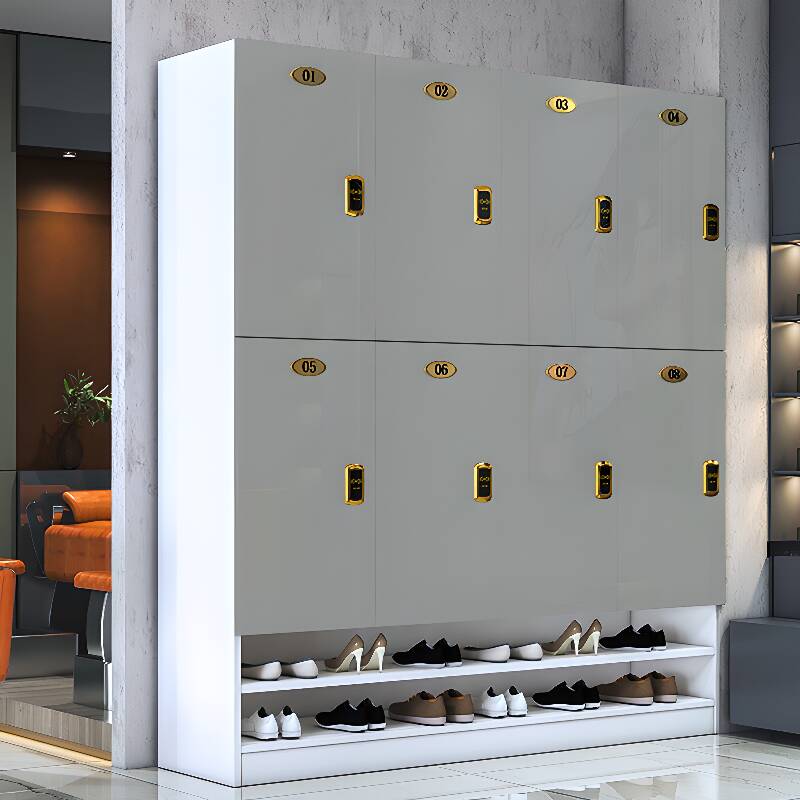 4-Wide/3-Wide Installation Required Gym & Locker Room Lockers with Shoe Storage, Lock & Name&number Plate, Partial Assembly