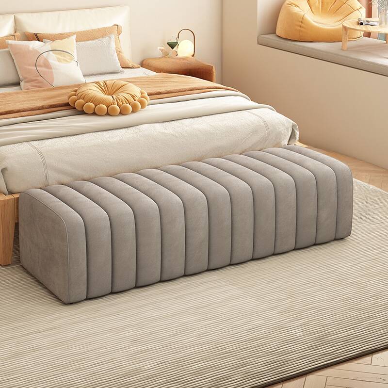 Minimalist Upholstered Solid Colour Indoor Sitting Bench