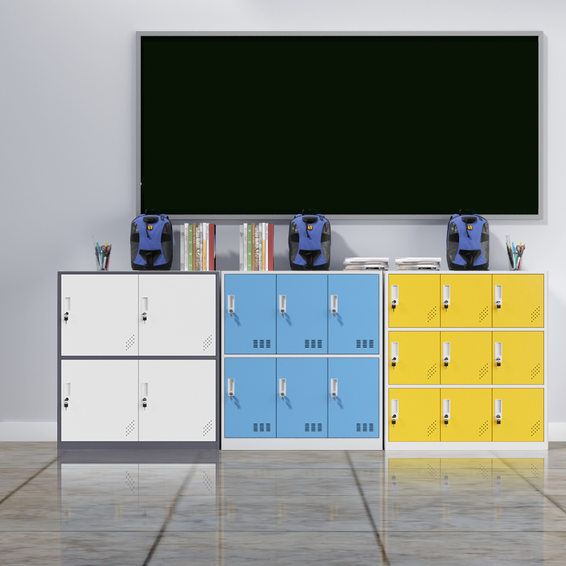 Lockable School Lockers with Lock, Name/Number Plate, and Locker Base Included