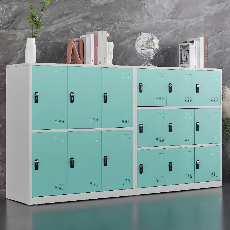 Trendy 3-tier/2-layer/4-tier Lockable Ventilated Steel Employee Lockers with Nine Compartments/10 or More Compartments/6 Compartments, Personalization or Monogramming