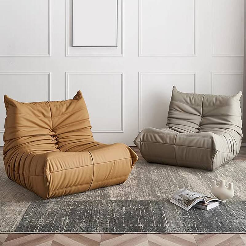 Trendy Solid Colour Accent Chair with Camel Back in Gray/Green/Tangerine