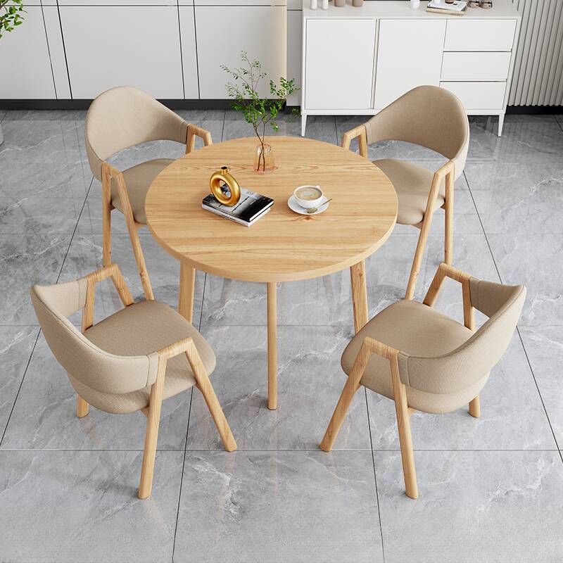 Versatile Dining Table Set with Manufactured Wood Top, Seating for 4/2, and Natural Finish