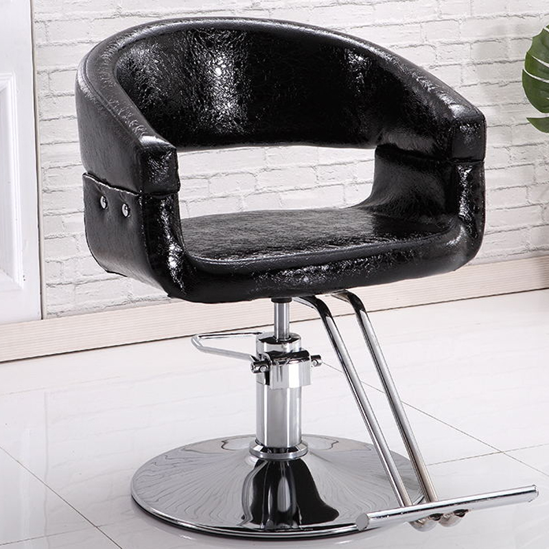 Oval Stainless Alloy Styling Chair with Arm, Adjustable Footrest, and Solid Colour/Striped Pattern