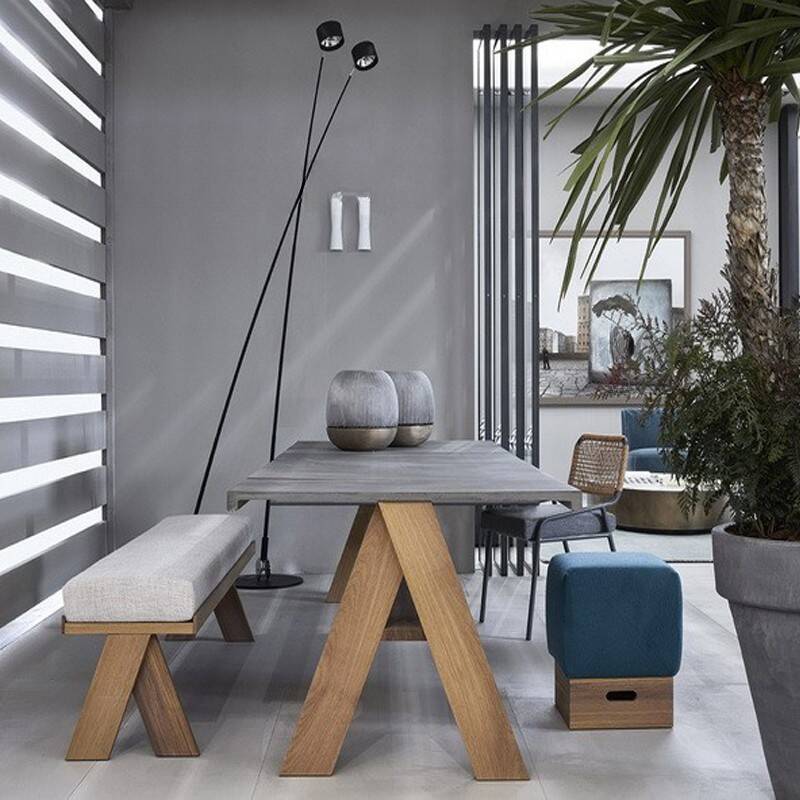 Contemporary Lumber Solid Colour Indoor Bench Seat with Padded Upholstery