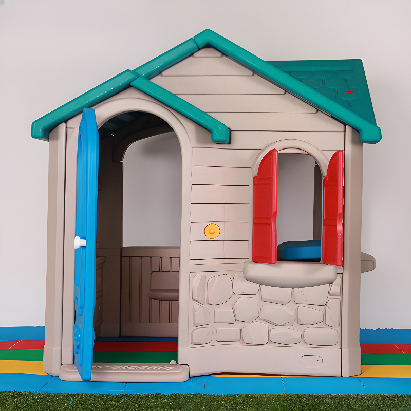 Medium（3'-5'） Polymer Open-air Space Dollhouse with Doorbell, Gate(s) and Floor