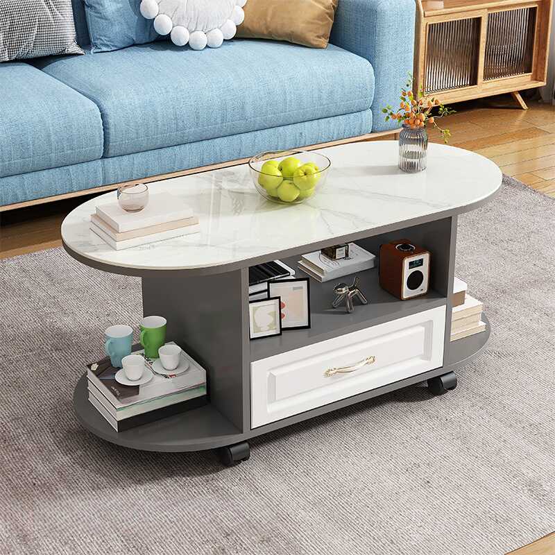 Oblong Wagon Wheel Board Game Coffee Table with Turned Swivel and Wheels for Home