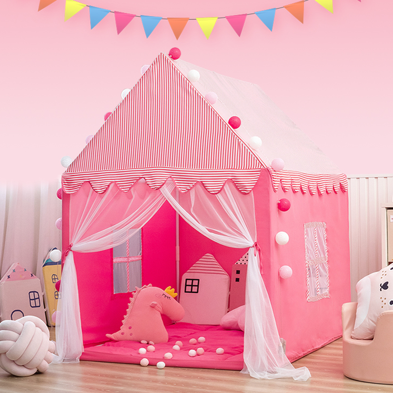 Square Indoor Medium（3'-5'） Cotton Play Tents with Illuminating and Windows, Floor Included/Not Included