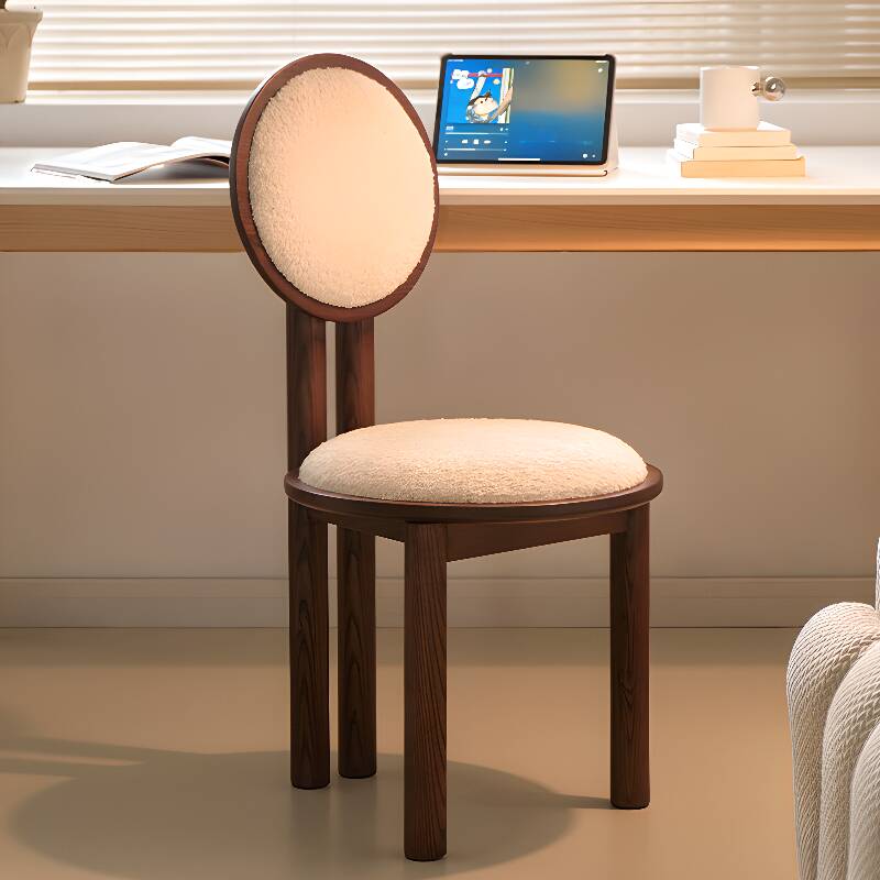 Simplistic Side Chair with Ventilated Back, Upholstered in Timber, Midnight Black/Sepia/Walnut Legs