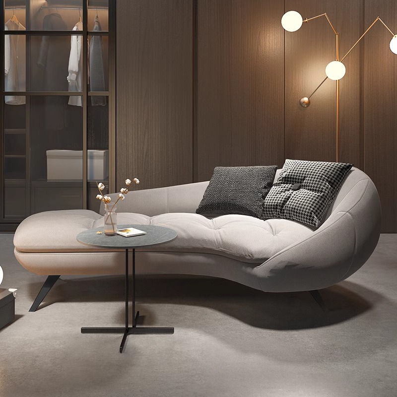 Velveteen Upholstered Chaise Lounge Accent Chair with Padded Comfort, Right-hand Piece/Left-facing Armrest, and Ergonomic Support