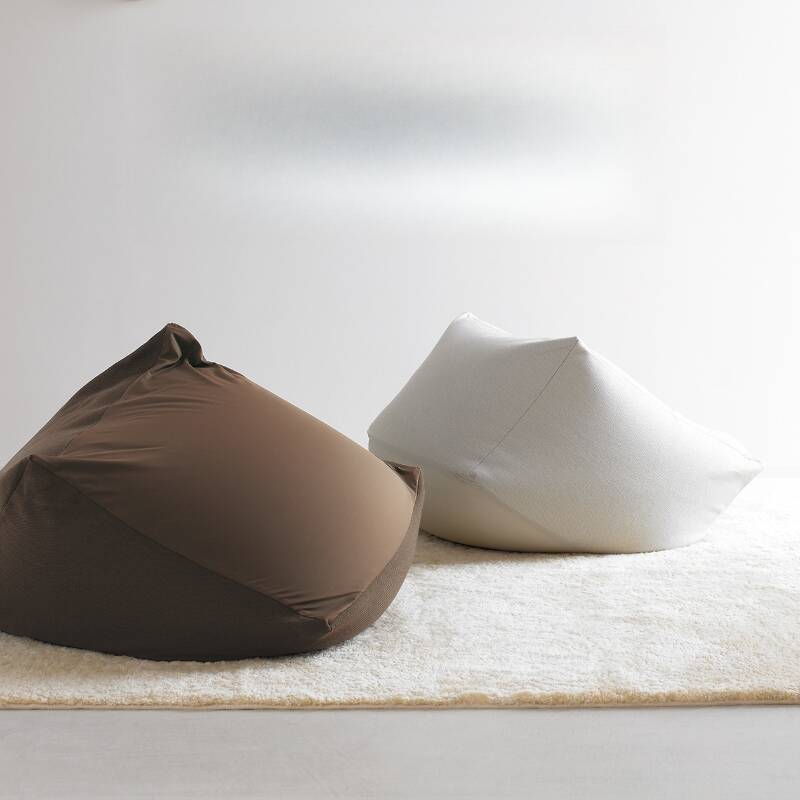 Contemporary Square Armless Sack Chair with Polymer Upholstery and Moveable Design