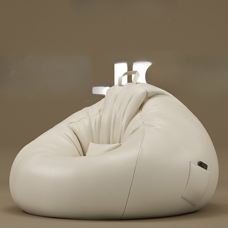 Bean Bag Set with Zipper Closure, Removable Cover, Stockroom, Expanded Polypropylene Beans, Refillable, Orange/Lime Green/White Man-made Fabric padded seat